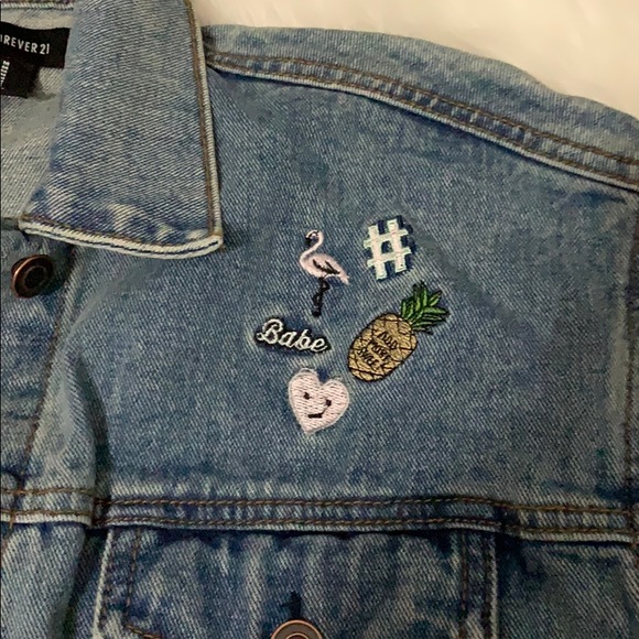 Oversized Blue Denim Jacket- Never Worn - Picture 3 of 5